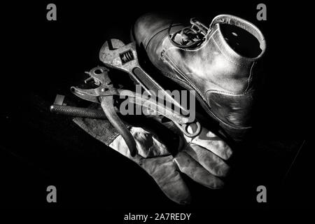 tools of metalworker work photographed in still life Stock Photo