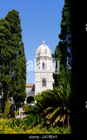 Portugal; Lisbon. District of Santa Maria de Belem. Jeronimos Monastery. Stock Photo