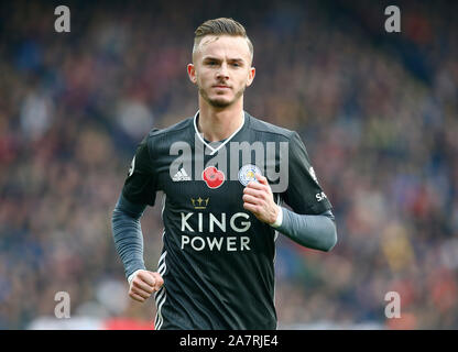 LONDON, UNITED KINGDOM. NOVEMBER 03 Leicester City's James Maddison during English Premier League between Crystal Palace and Leicester City at Selhurs Stock Photo