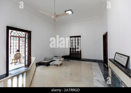 The room at Birla House in New Delhi, where Mahatma Gandhi spent his last few days before his assassination Stock Photo