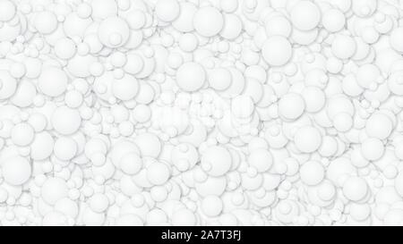 Background of white circles of different sizes with shadows. Vector illustration Stock Vector