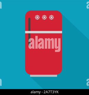 red fridge icon- vector illustration Stock Vector