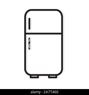 black fridge icon- vector illustration Stock Vector