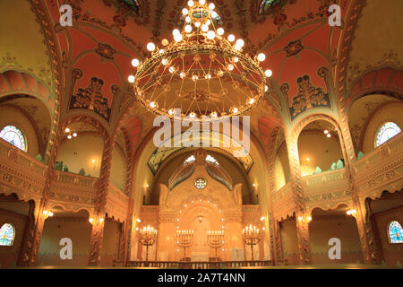 Serbia, Vojvodina, Subotica, Synagogue, interior, Stock Photo