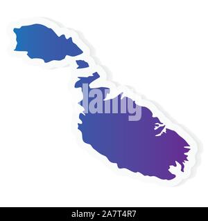 gradient Malta map- vector illustration Stock Vector