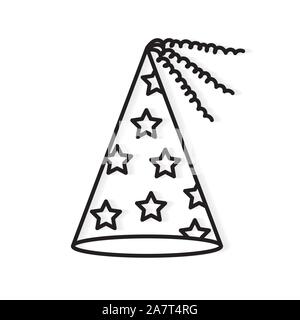 birthday, party cap icon- vector illustration Stock Vector