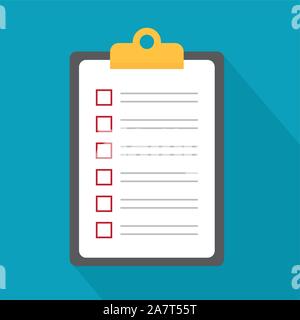 clipboard with checklist icon- vector illustration Stock Vector