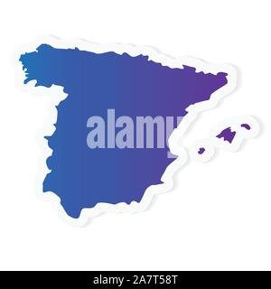 gradient Spain map- vector illustration Stock Vector