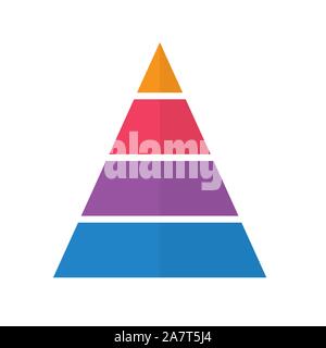 colorful level pyramid chart icon- vector illustration Stock Vector