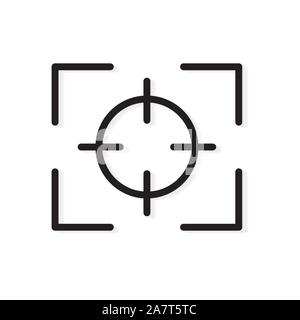 focus target camera icon- vector illustration Stock Vector