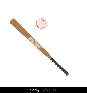 baseball bat and ball icon Stock Vector