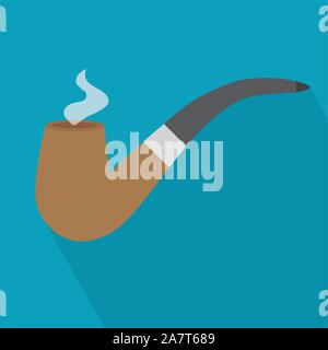 smoking pipe icon - vector illustration Stock Vector