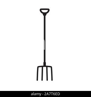 black pitchfork icon Stock Vector
