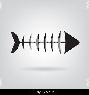 fishbone icon Stock Vector