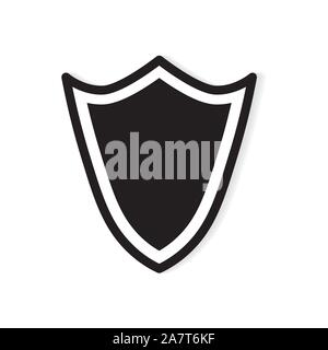 black shield icon Stock Vector