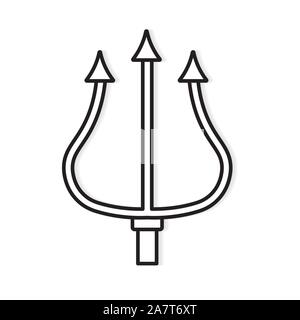black pitchfork icon Stock Vector