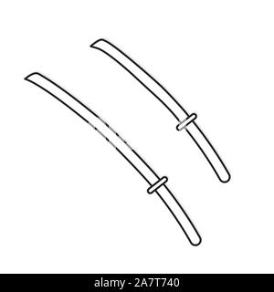 samurai sword icon Stock Vector