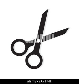 black scissors icon Stock Vector