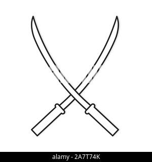 crossed swords icon Stock Vector