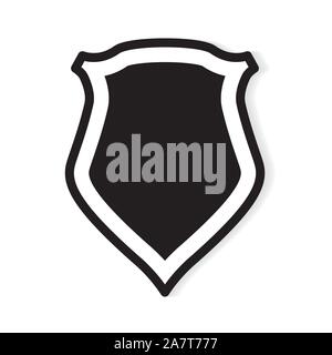 black shield icon Stock Vector