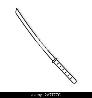 samurai sword icon Stock Vector