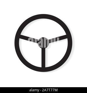 steering wheel icon Stock Vector