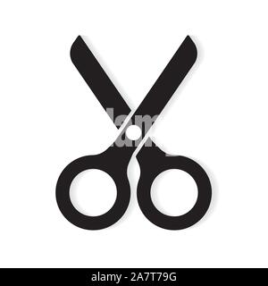 black scissors icon Stock Vector