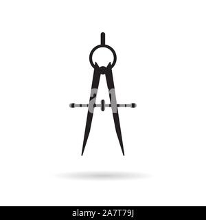 drawing compass icon- vector illustration Stock Vector