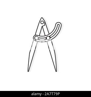drawing compass icon- vector illustration Stock Vector