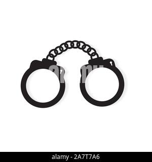 black handcuffs icon- vector illustration Stock Vector