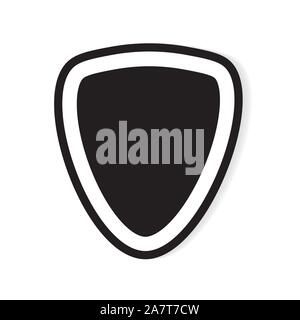 black shield icon Stock Vector
