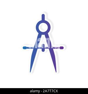 drawing compass icon- vector illustration Stock Vector