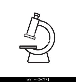 black microscope icon- vector illustration Stock Vector