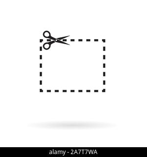 scissors cutting price label icon- vector illustration Stock Vector