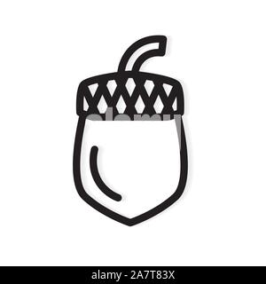 acorn nut icon- vector illustration Stock Vector