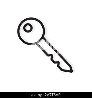 black key icon- vector illustration Stock Vector