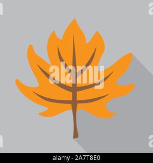 yellow maple leaf icon- vector illustration Stock Vector