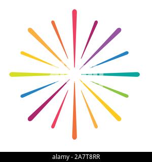 colorful sunburst icon- vector illustration Stock Vector