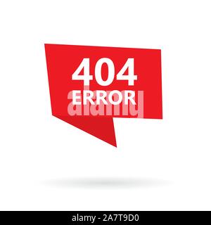 404 error text on a speach bubble Stock Vector