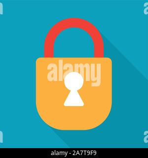 colorful padlock icon- vector illustration Stock Vector