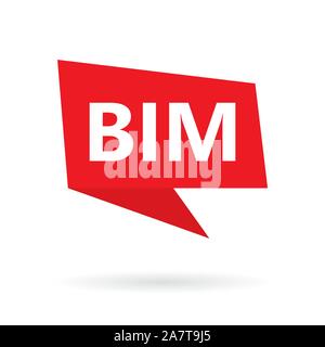 BIM (Building Information Modeling) business concept Stock Vector