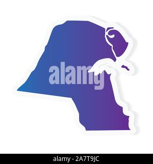 abstract gradient Kuwait map vector illustration Stock Vector