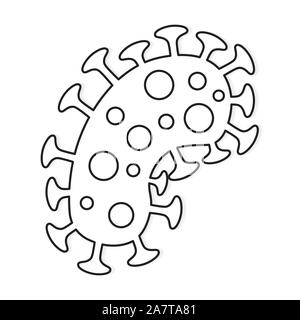bacteria, microbe icon Stock Vector