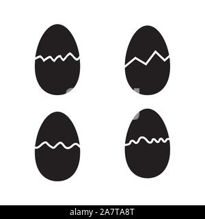egg with broken shell icon Stock Vector