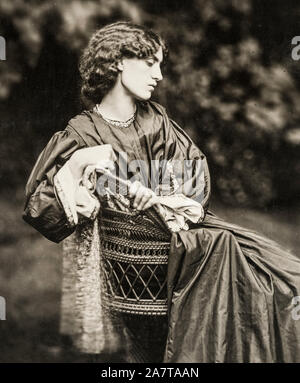 Jane Morris, (Mrs William Morris), portrait photograph by John Robert Parsons, 1865