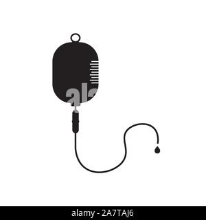 intravenous drip bag icon Stock Vector