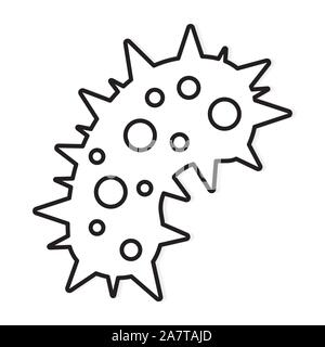 bacteria, microbe icon Stock Vector