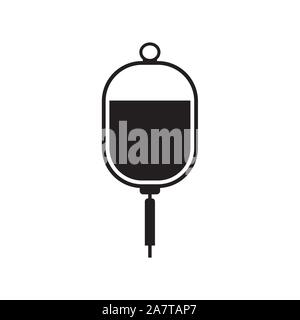 intravenous drip bag icon Stock Vector