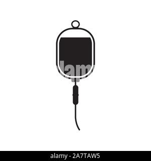 intravenous drip bag icon Stock Vector