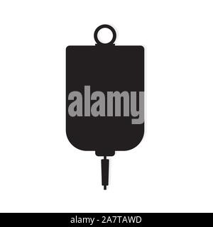 intravenous drip bag icon Stock Vector
